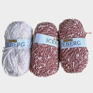 3 Skeins Hayfield Iceberg Chunky Wool Cotton Blend Yarn New 100 gm Beige Orange